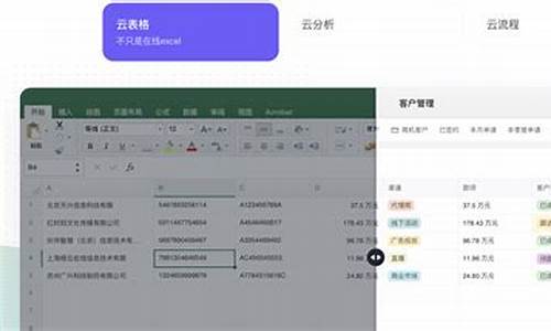 云表格 源码_云表excel